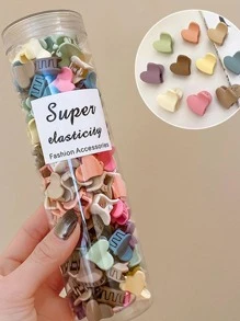 50入組女士愛心設計時尚髮爪適用於頭髮裝飾用品 - 彩色 - 查看 1