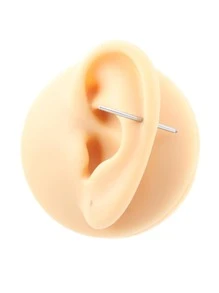 10pcs/lot Surgical Steel Threaded Ear Taper Labret Lip Nose Nipple Dermal Pin Tools Fashion Profession Body Piercing Kit - Silver - View 7