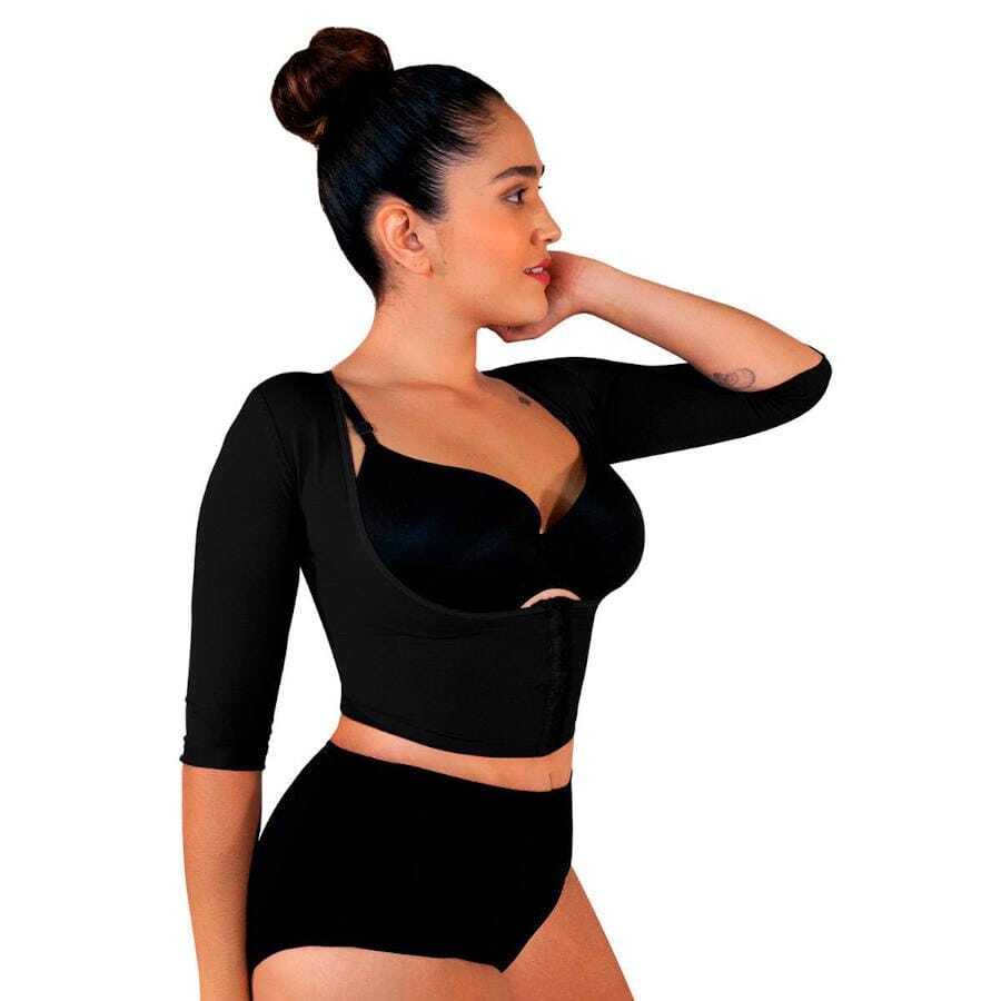 Faja Moldeadora Brazos Y Espalda Slim Top Senos Libres 2042 - Negro - Ver 1