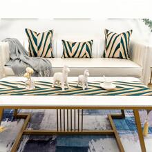 Premium Jacquard Throw Pillow Cover, Luxury Decorative Design, Suitable For Sofa, Home Decor, Living Room And More - Green - View 9