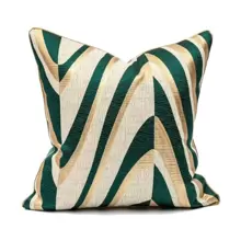 Premium Jacquard Throw Pillow Cover, Luxury Decorative Design, Suitable For Sofa, Home Decor, Living Room And More - Green - View 3
