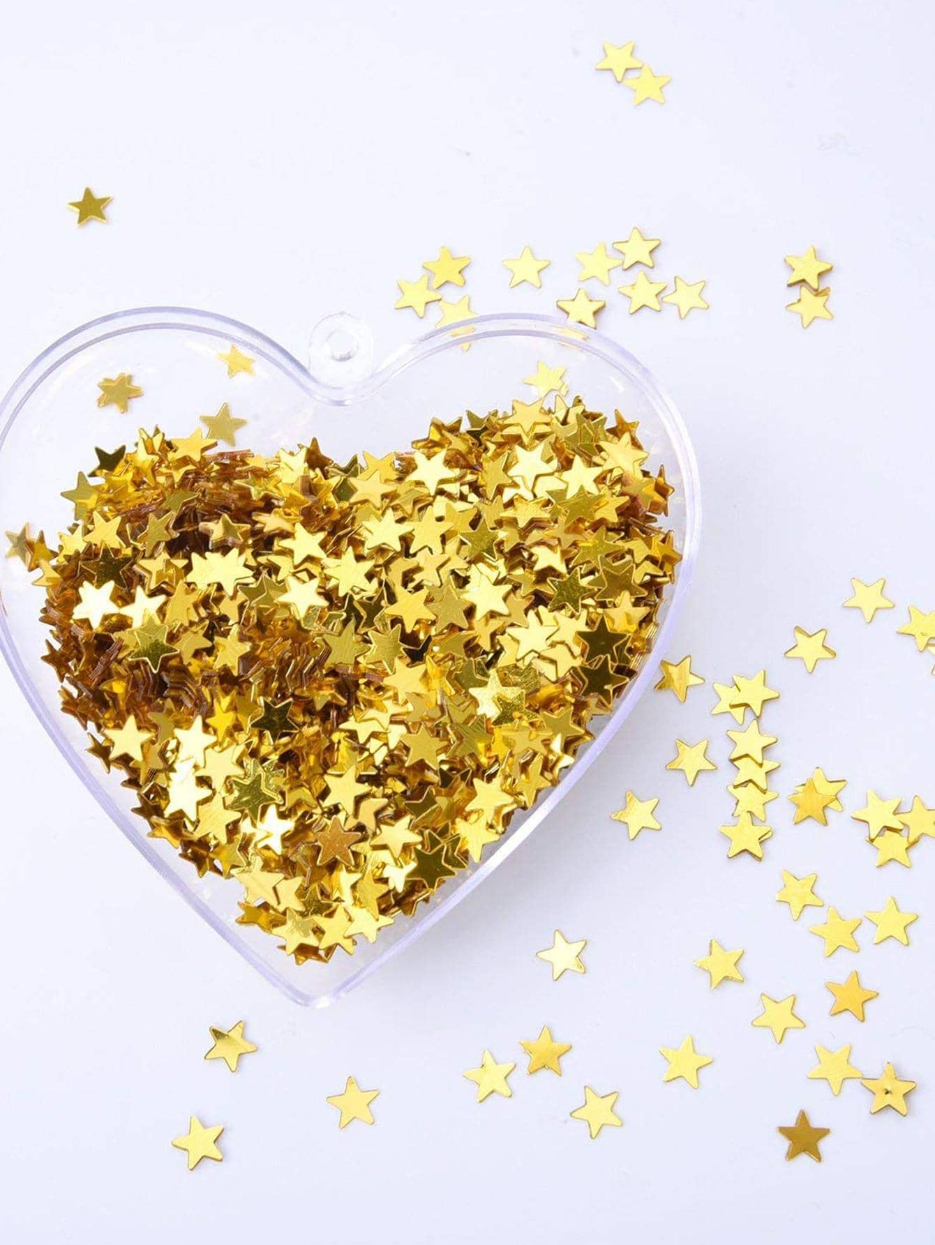 1入組金屬質感星形五彩紙屑 - 金色 - 查看 1