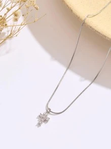 Nooxian Vòng cổ chữ thập - Bạc - Xem 2