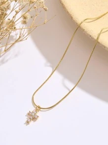 Nooxian Collier Zircone Cubique Décor