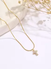 Nooxian Collier Zircone Cubique Décor