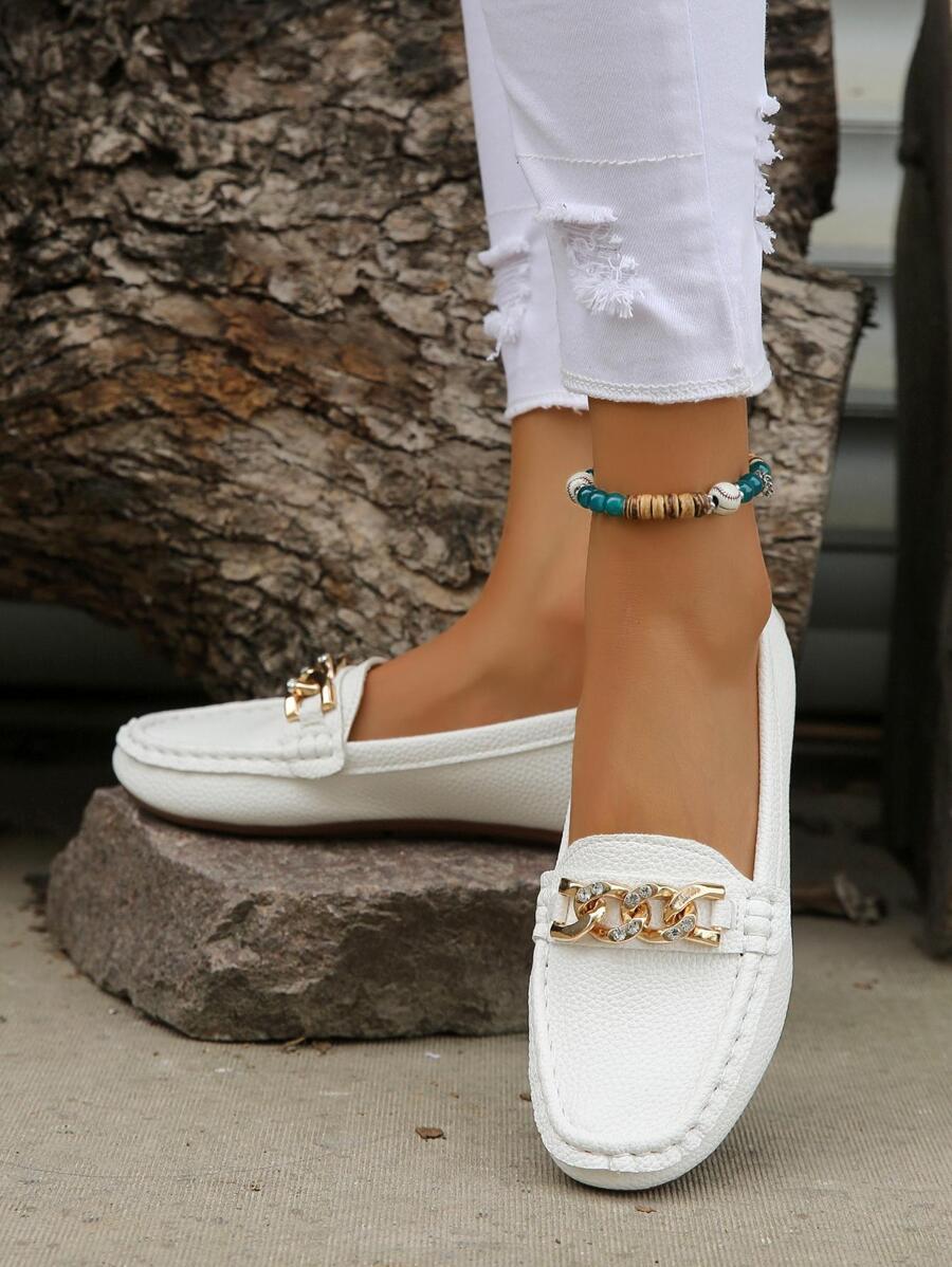 Giày Lười Đế Mềm Thoáng Khí Cho Nữ, Giày Đế Bằng Slip-On, Giày Đi Trong Nhà Thông Thường, Thoải Mái Và Chống Trơn Trượt, Thích Hợp Cho Các Mẹ