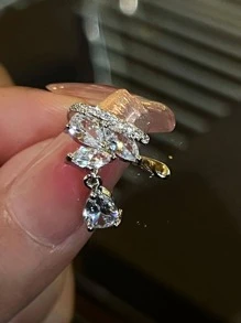 Blad Teardrop Verzilverd Oor manchet 2pcs Dames Mode Y2K Niet-piercing Oorbellen Bruids Bruiloft Feest Kubieke Sieraden Cadeau Voor Vriendin Vrouw Verjaardag
