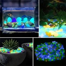300 cái/bộ ABS Trang Trí Đá Sỏi, Hiện Đại Phát Sáng Trong Bóng Tối Trang Trí Sông Đá Đá Cho Sân Vườn - Nhiều màu - Xem 7