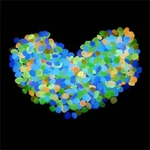 300 cái/bộ ABS Trang Trí Đá Sỏi, Hiện Đại Phát Sáng Trong Bóng Tối Trang Trí Sông Đá Đá Cho Sân Vườn - Nhiều màu - Xem 3