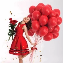 20pcs Solid Color Decorative Balloon, Minimalist Latex Decorative Balloon For Home Decor, Party - Black - View 4