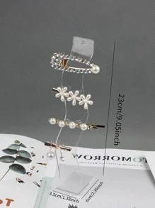 1入組透明髮夾展示架 - 無色 - 查看 3