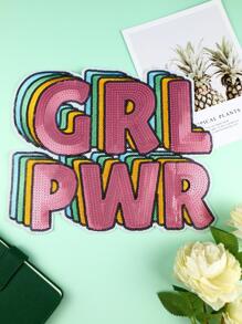 1 miếng dán thiết kế chữ cái Iron-on Patch - Nhiều màu - Xem 2