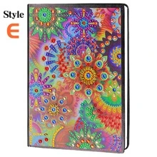 1套花卉圖案DIY鑽石畫書現代PMMA水鑽繪畫適用於禮品 - 彩色 - 查看 8