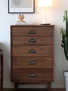 1pc Zinc Alloy Cabinet Pull, Modern Shell Design Drawer Pull For Home - Gold - View 6