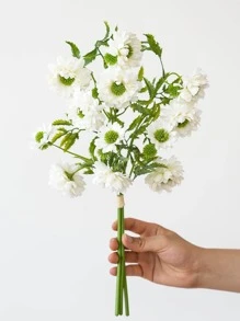 1pc Artificial Flower Bouquet, Modern Artificial Flower Bundle For Wedding, Home Decor - White - View 8