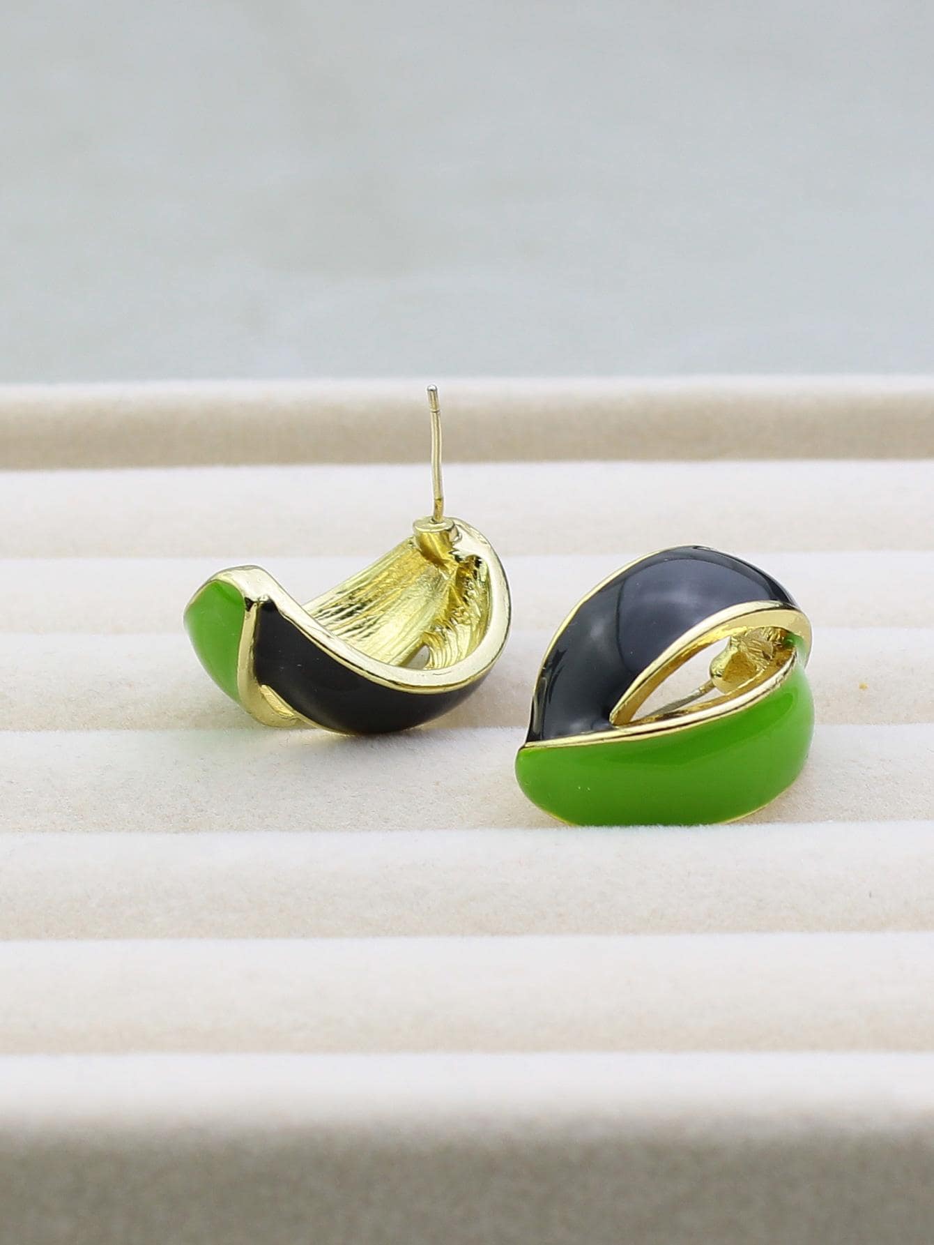 Two Tone Stud Earrings