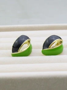 Two Tone Stud Earrings