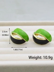 Two Tone Stud Earrings