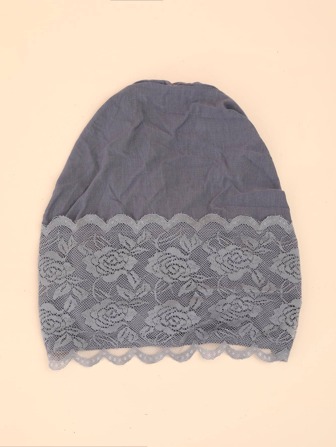 Blommönster Pilgrimsmussla Trim Head Wrap Bonnet Hår Bonnet Turban Alla hjärtans dag