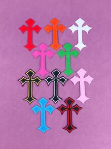 10pcs Cross Design Iron-on Patch - Multicolor - View 13