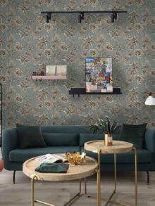 1 st blommönster tapet, modern PVC-avtagbar väggdekorativ klistermärke för heminredning - Multifärgad - Visa 5