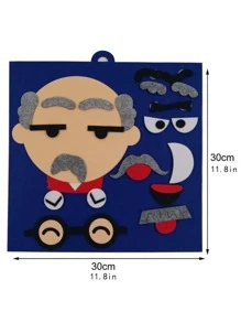 1套卡通狗樣式氈戳套件 - 藏蓝色 - 查看 2