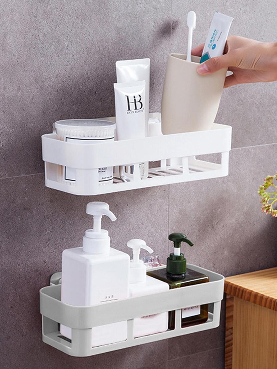 1入組掛壁式浴室儲物架 - 白色 - 查看 1