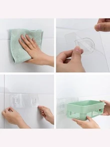 1入組掛壁式浴室儲物架 - 白色 - 查看 2