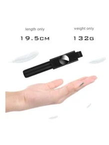 6-In-1 Adjustable Portable Tripod With Phone Holder, Bluetooth Control, And 360° Rotation; Compact Tripod For Selfies, Video, Photography, Streaming, Video Calls, And Content Creation - Black - View 3