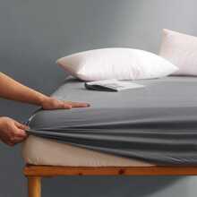 素色床墊套 - 深灰色 - 查看 1