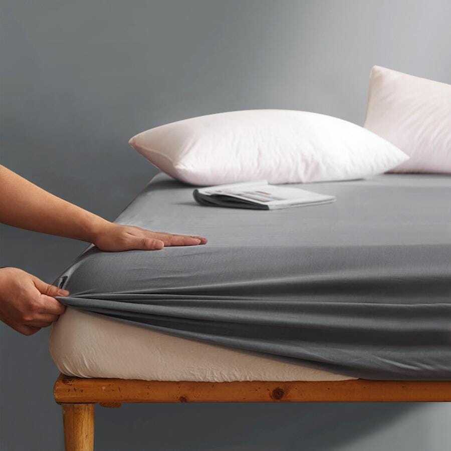 素色床墊套 - 深灰色 - 查看 1