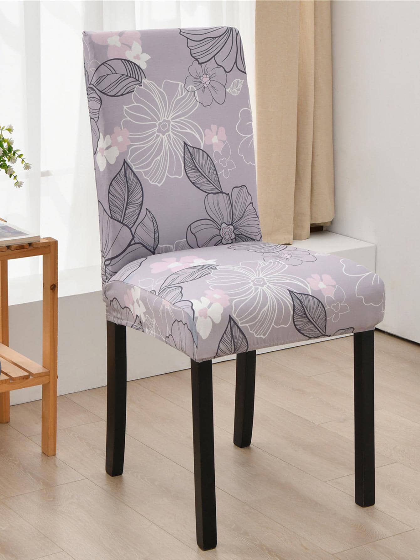 1pc Chair Covers For Dining Room Kitchen Chair Slipcovers Soft Removable Washable For Living Room - Multicolor - View 1