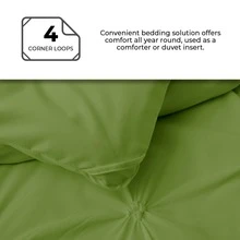 Peace Nest Comforter Set Pintuck Pinch Pleat, King Or Queen Size Bed Blanket TOP SALE, Machine WASHABLE Quilt - Olive Green - View 5
