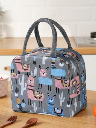 1pc Alpaca Pattern Lunch Bag,Back To School