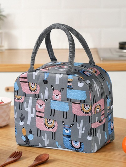 1pc Alpaca Pattern Lunch Bag,Back To School