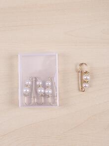 4入組/包衣服/胸針/褲子扣環（3碼） - 金色 - 查看 6