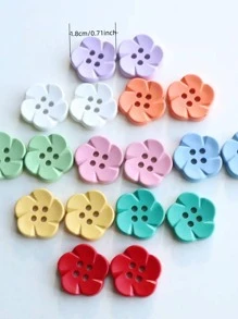 20pcs Flower Shaped Random Color Button Set - Multicolor - View 3