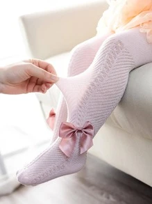 4 Pairs Girls Seamless Tight Leggings Soft Breathable Baby Stockings, Girls Toddler Accessories - Pink - View 2