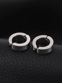 2 Miếng Punk Mốt Tối giản Thép không gỉ Kẹp tai Cho nam giới Để Trang Trí Hàng Ngày Màu bạc Đúng mốt Phổ biến nhất Đồ trang sức Qủa tặng Buổi tiệc - Bạc - Xem 2