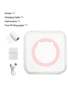 GOTOOGO 1set ABS Wireless Mini Printer, Modern Toy For Kids - Pink - View 8
