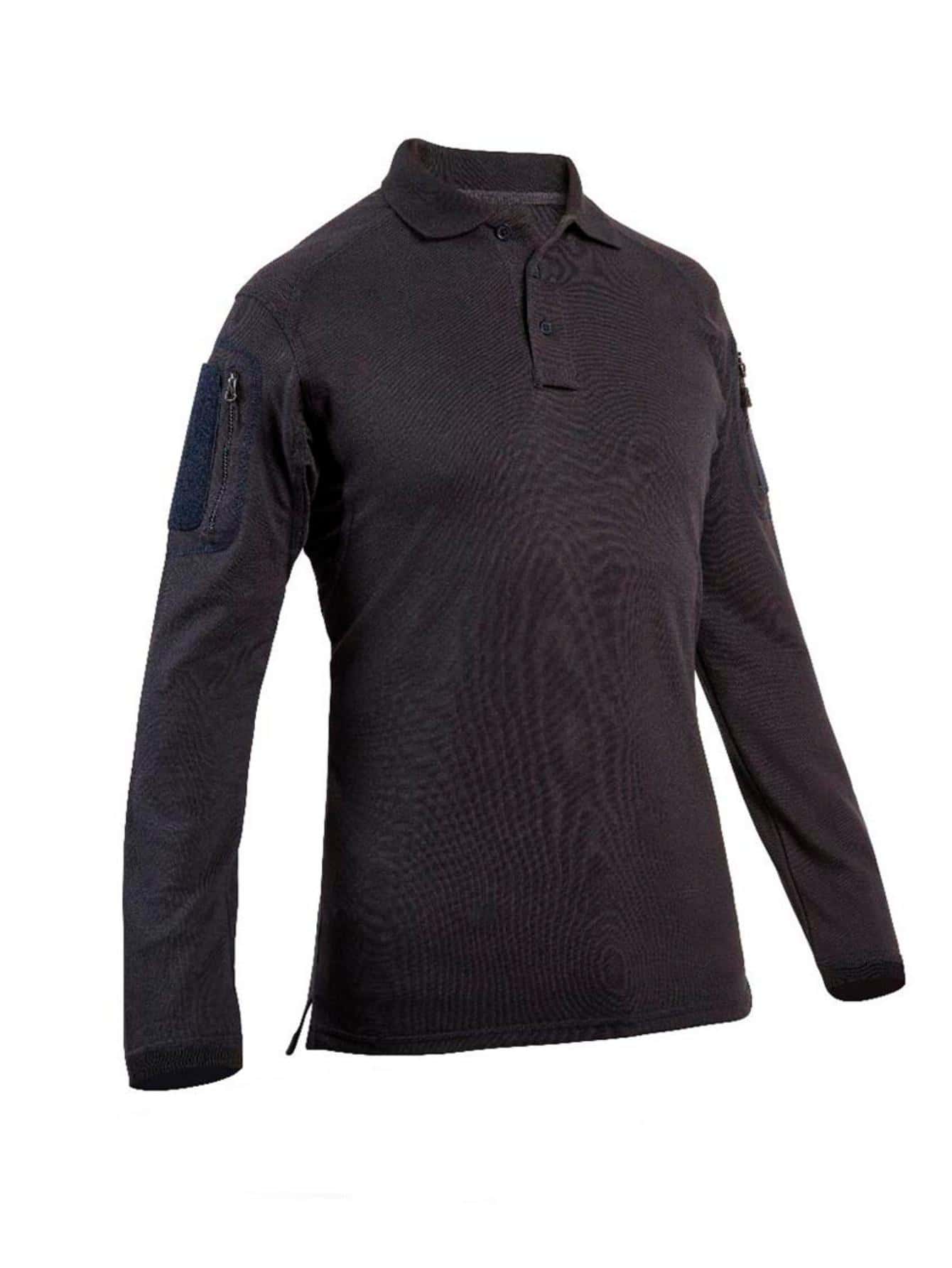 Playera Polo Fit Camisa Táctica Militar Manga Larga - Azul - Ver 1