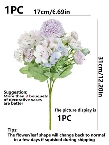 1pc Artificial Flower Bouquet - Purple - View 2