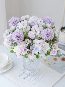 1pc Artificial Flower Bouquet - Purple - View 1