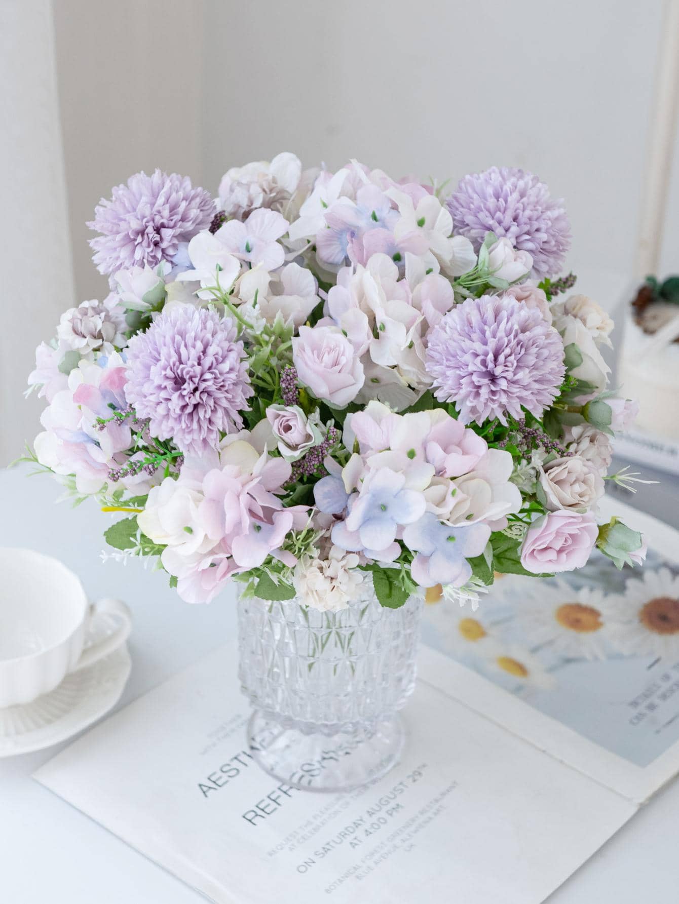 1pc Artificial Flower Bouquet - Purple - View 1