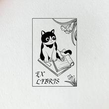 1 pieza Sello con diseño de gato - Rosa - Ver 7