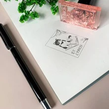 1 pieza Sello con diseño de gato - Rosa - Ver 3