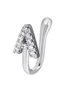 1入組極簡送禮各種字母鼻環 - 銀色 - 查看 5