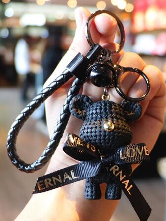 Bear Design Keychain Valentine's Day Valentines Car Accessories Bag Charm Backpack For School Cute Goth Y2k