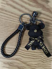 Chaveiro com Desenho de Urso, Acessórios de Carro para o Dia dos Namorados, Enfeite para Bolsa, Mochila para Escola, Fofo Gótico Y2k
