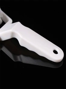 1入組塑膠烘焙工具輪式切刀餅乾披薩餅披薩滾筒蛋糕工具模具拉網烘焙糕點工具廚房配件 - 白色 - 查看 5